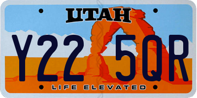 UT license plate Y225QR