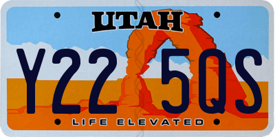 UT license plate Y225QS