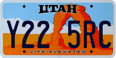 UT license plate Y225RC