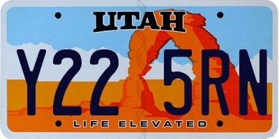 UT license plate Y225RN