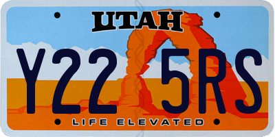 UT license plate Y225RS