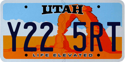 UT license plate Y225RT