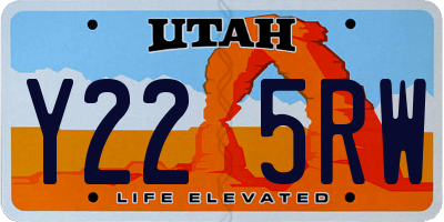 UT license plate Y225RW