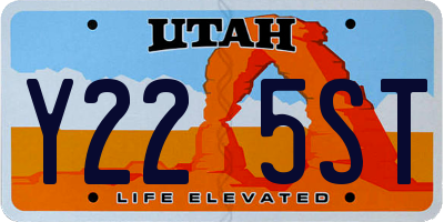 UT license plate Y225ST