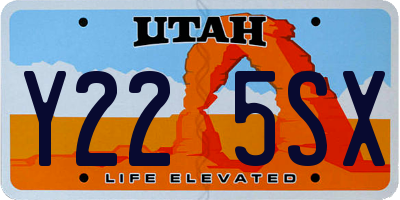 UT license plate Y225SX