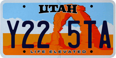 UT license plate Y225TA