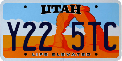 UT license plate Y225TC