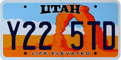 UT license plate Y225TD