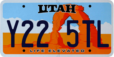 UT license plate Y225TL
