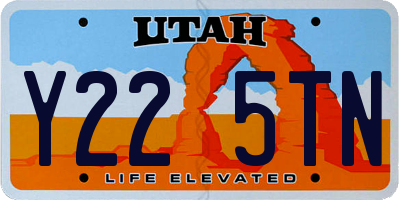 UT license plate Y225TN