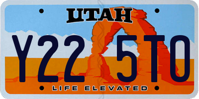 UT license plate Y225TO