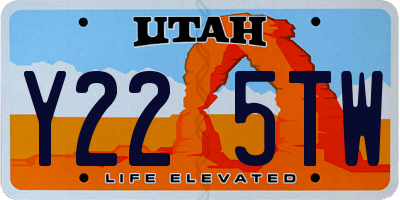 UT license plate Y225TW
