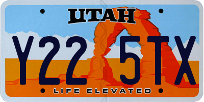 UT license plate Y225TX