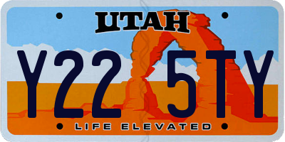 UT license plate Y225TY