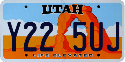 UT license plate Y225UJ