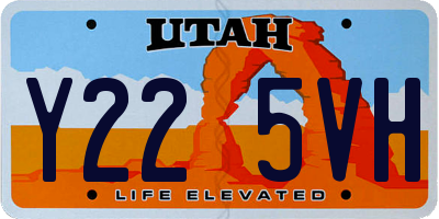 UT license plate Y225VH