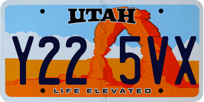 UT license plate Y225VX