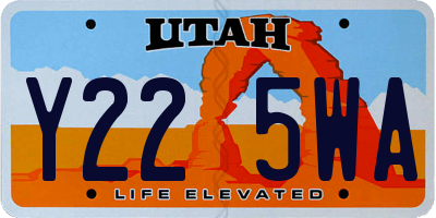 UT license plate Y225WA