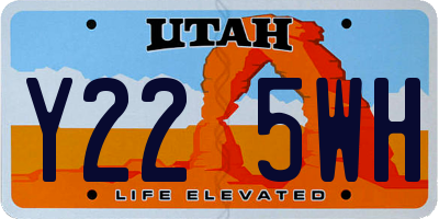 UT license plate Y225WH