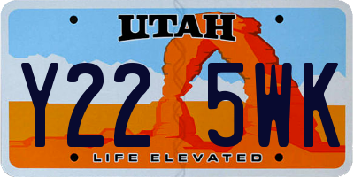 UT license plate Y225WK