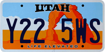 UT license plate Y225WS