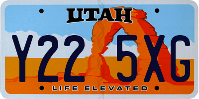 UT license plate Y225XG