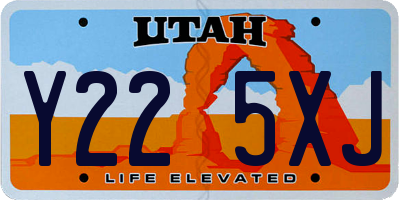 UT license plate Y225XJ