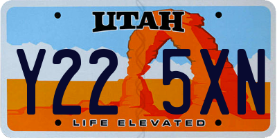 UT license plate Y225XN