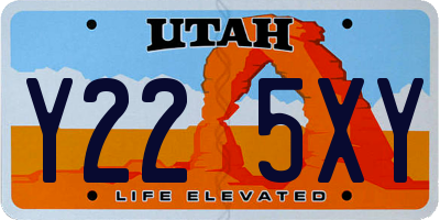 UT license plate Y225XY