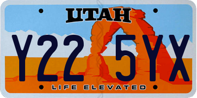 UT license plate Y225YX