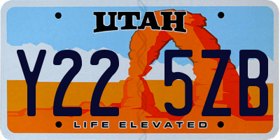 UT license plate Y225ZB