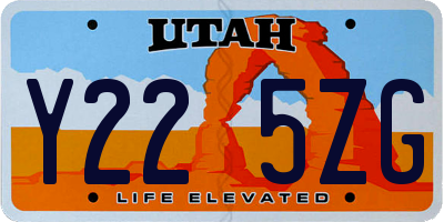 UT license plate Y225ZG
