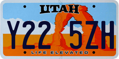 UT license plate Y225ZH