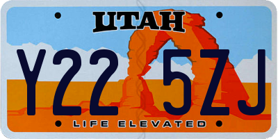UT license plate Y225ZJ