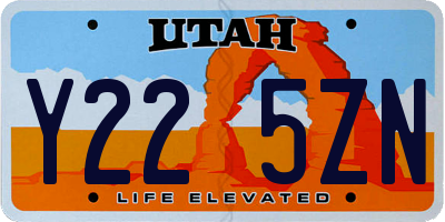 UT license plate Y225ZN