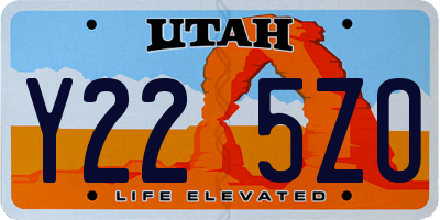 UT license plate Y225ZO
