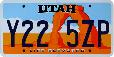 UT license plate Y225ZP