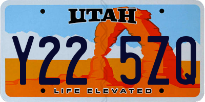 UT license plate Y225ZQ