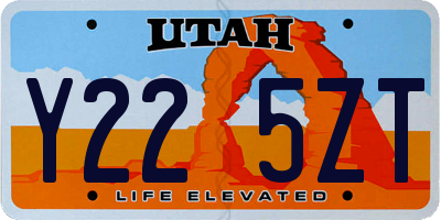 UT license plate Y225ZT