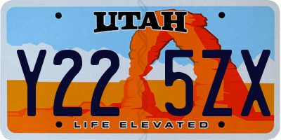 UT license plate Y225ZX