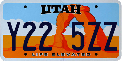 UT license plate Y225ZZ