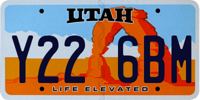 UT license plate Y226BM