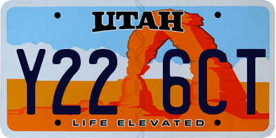 UT license plate Y226CT