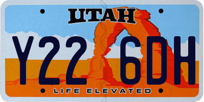 UT license plate Y226DH