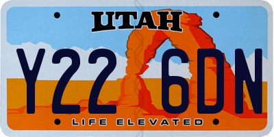 UT license plate Y226DN