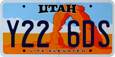 UT license plate Y226DS