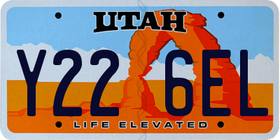 UT license plate Y226EL