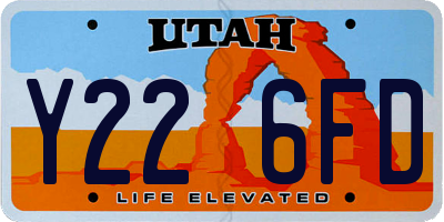 UT license plate Y226FD