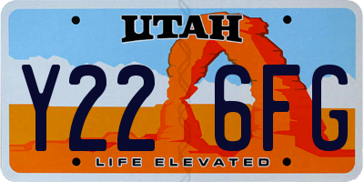 UT license plate Y226FG