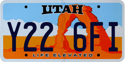 UT license plate Y226FI